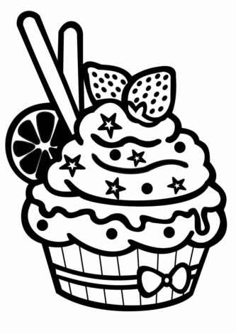 Трафарет "Десерт" от "Песочная Фантазия" для раскрашивания песком.